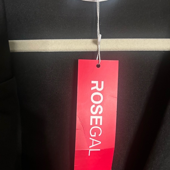 Women’s RoseGal Asymmetrical High-Low Black Lightweight Jacket 5X (24) - Picture 3 of 4